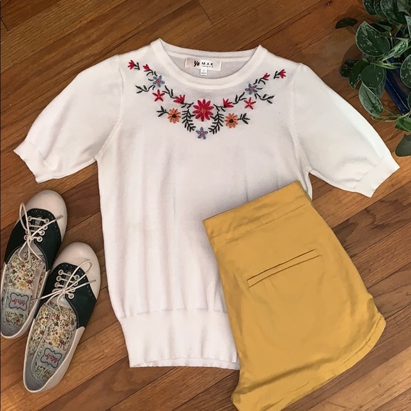 Modcloth Tops - Yo Mak | From ModCloth | Embroider Sweater!